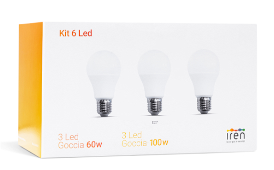 Foto scatola kit 6 led lampadine